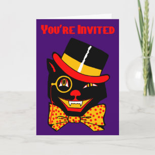 Top Hat Cat Invitation