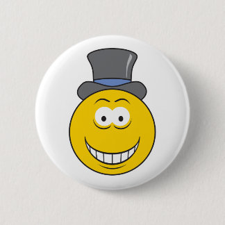 Top Hat Face 2 Inch Round Button