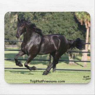 Top Hat Friesians Mouse Pad