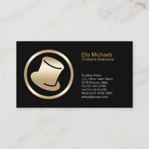 Top Hat Icon Enfants Entertainer Carte de visite