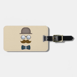Top Hat, Moustache, Glasses and Bow Tie Luggage Tag