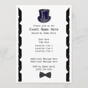 Top Hat Party Invites