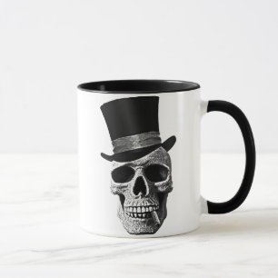 Top hat skull mug