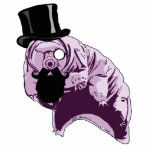 Top Hat Tardigrade Sculpture Pin Photo Sculpture Button<br><div class="desc">This tardigrade is celebrating it's awesomeness by sporting a top hat and luxurious beard. You can be awesome too,  by sporting this tardigrade!</div>