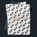 Top Hat Tuxedo Moustache Wedding Wrapping Paper Sheet<br><div class="desc">Top Hat Tuxedo Moustache Wedding Wrapping Paper Sheets. Create the perfect wedding or bachelor party gift wrapping. Personalize this design with your own text. Further customize this design by selecting the "customize further" link.</div>