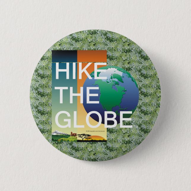 TOP Hiking the Globe 2 Inch Round Button (Front)
