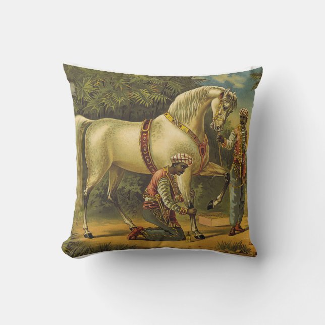 TOP Horse Royalty Throw Pillow (Front)