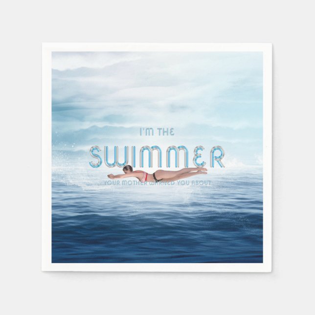 TOP I'm the Swimmer Napkin (Front)