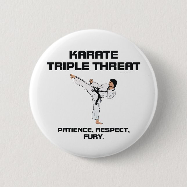 TOP Karate Slogan 2 Inch Round Button (Front)