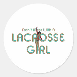 TOP Lacrosse Girl DMW Classic Round Sticker