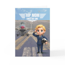 Top Mom Aviation Card – Funny Card for Mom