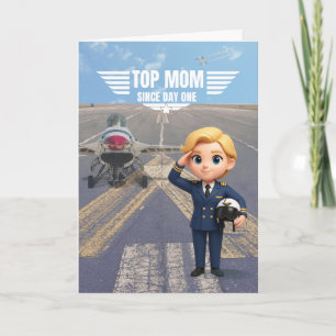 Top Mom Aviation Card – Funny Card for Mom