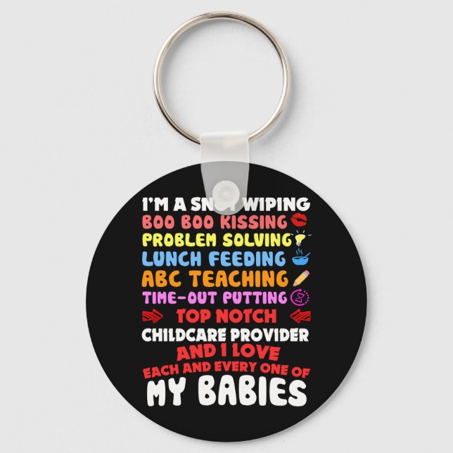 Top Notch Daycare Teacher I Love Each Keychain (Front)
