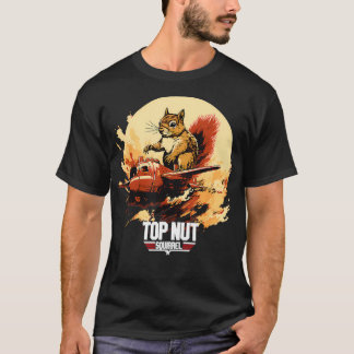 Top Nut Squirrel AviationPlane Funny Vintage Roost