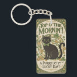 Top O' The Morning St. Patrick's Day Key Chain<br><div class="desc">Carry your keys in luck with this gorgeous key chain featuring a traditional Irish greeting!  This is an AI image generated by me.  Find more products with this image as well as other Irish inspired artworks in my St. Patrick's Day collection here in BoogieSpirit:  https://www.zazzle.com/collections/st_patricks_boogie_lucky_day-119435747997850747</div>