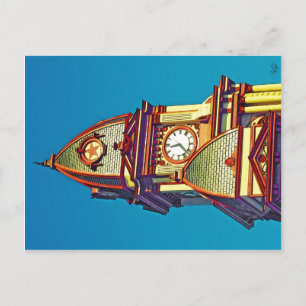 Top Of Caldwell County Courthouse, Lockhart, TX. Postcard