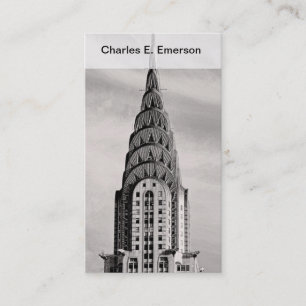 Top of the Chrysler Building NYC - B&W Business Card