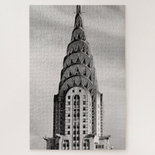 Top of the Chrysler Building NYC - B&W Jigsaw Puzzle