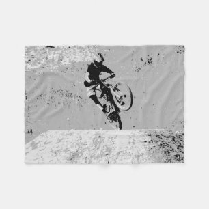  Top of the Mountain - Mountain Biker  Fleece Blanket
