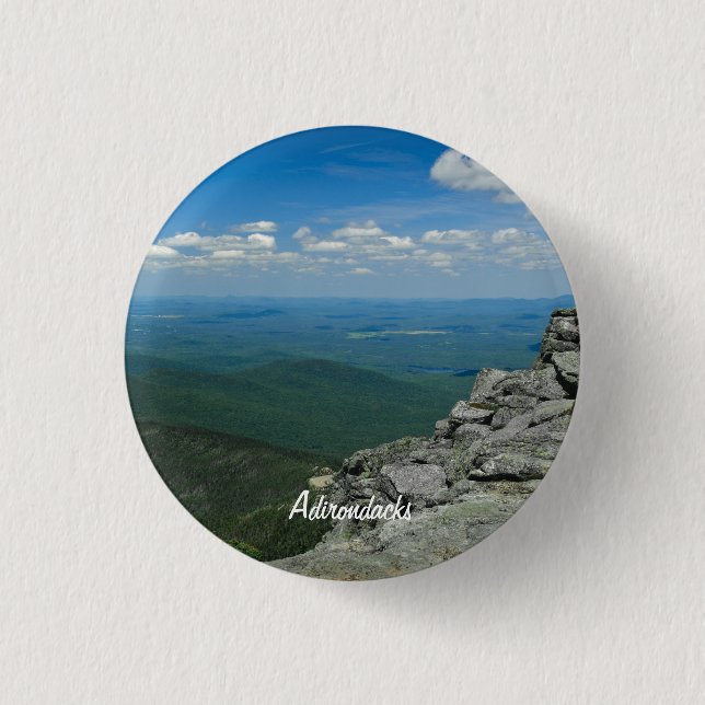 Top of Whiteface Mountain, Adirondacks, NY 1 Inch Round Button (Front)