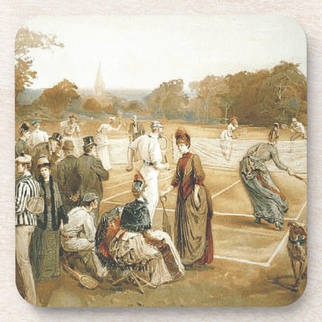 TOP Old School Tennis Coaster (Front)