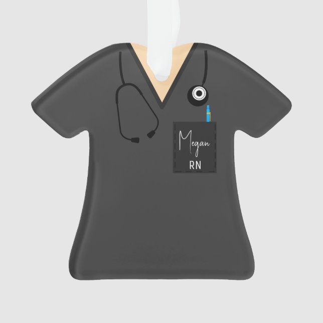 Top Ornement - Dessus gris avec peau claire (devant)