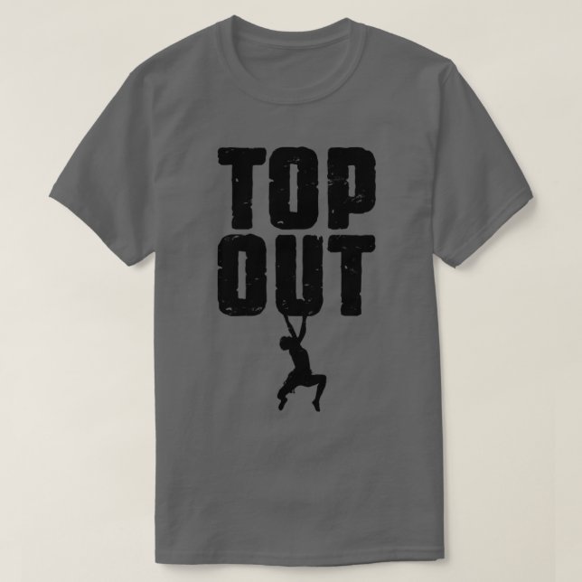 Top Out Rock Climbing Bouldering Funny Climber Boy (Design Front)