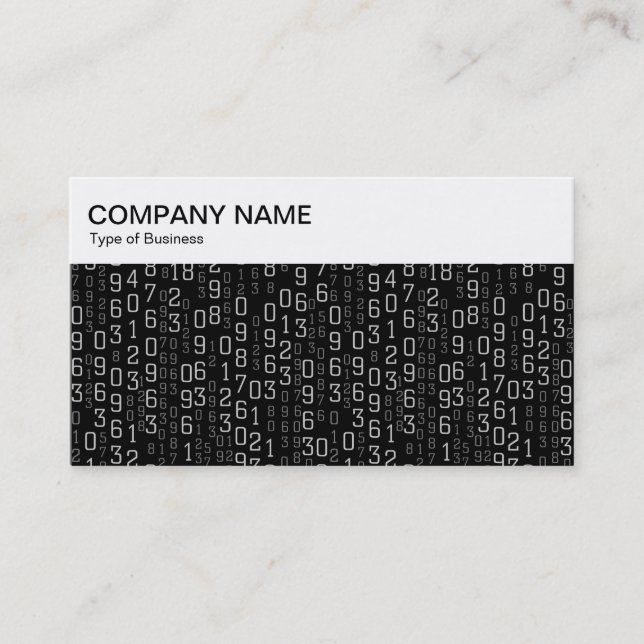 Top Panel - Cascading Numbers Business Card (Front)