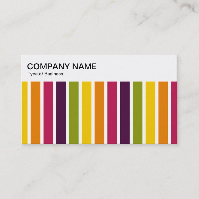 Top Panel - Colour Stripes 03 Business Card (Front)