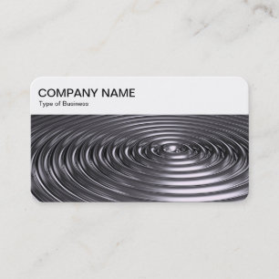 Top Panel - Concentric Rings - Chrome Business Car Business Card