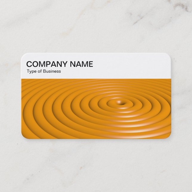 Top Panel - Concentric Rings - Orange Business Car Business Card (Front)
