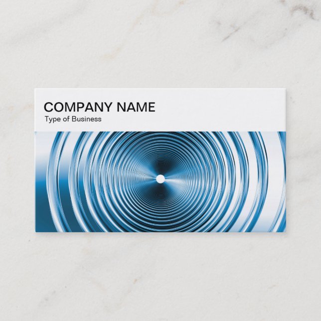 Top Panel - Long Spring Blue Business Card (Front)