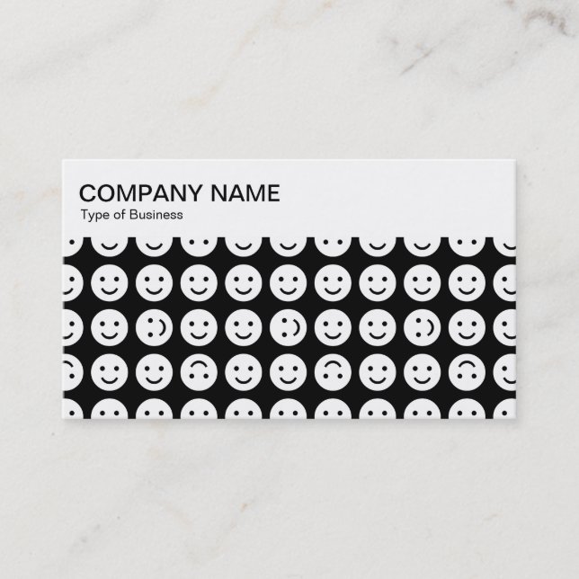 Top Panel - Tumbling - White on Black Business Car Business Card (Front)