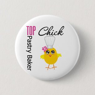 Top Pastry Chick 2 Inch Round Button