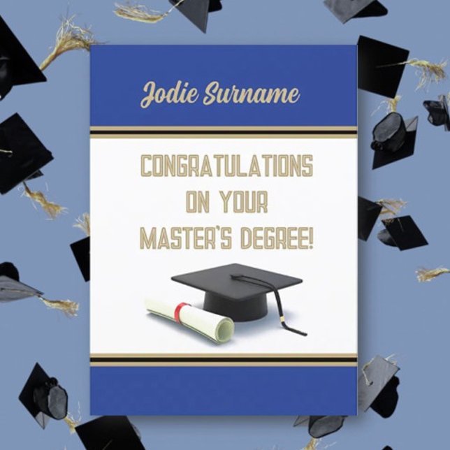 Top Pick! Master's Degree! Graduation Card (Creator Uploaded)