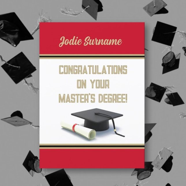 Top Pick! Master's Degree! Graduation Card (Creator Uploaded)
