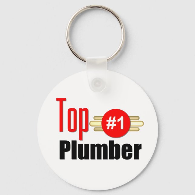 Top Plumber Keychain (Front)