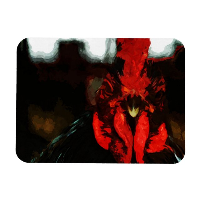 Top Rooster Abstract Magnet (Horizontal)