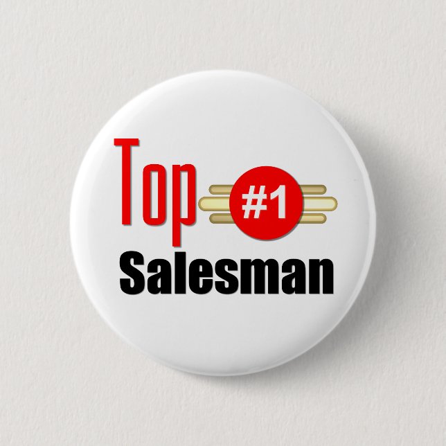 Top Salesman 2 Inch Round Button (Front)