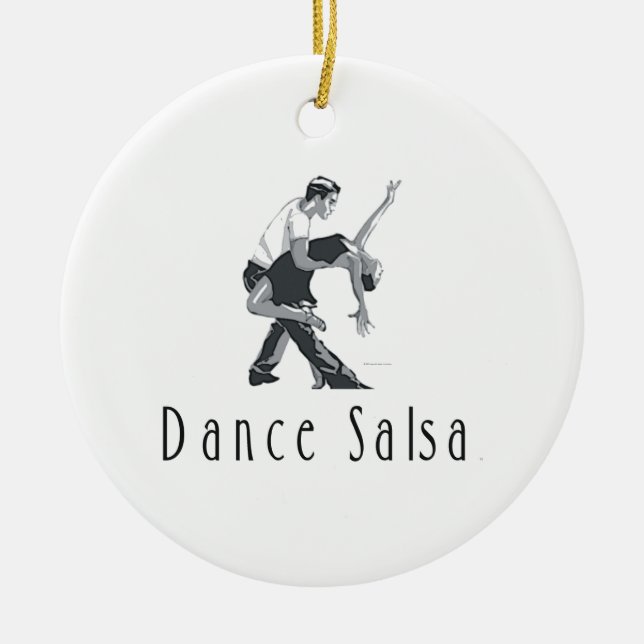 TOP Salsa Dance Ceramic Ornament (Front)
