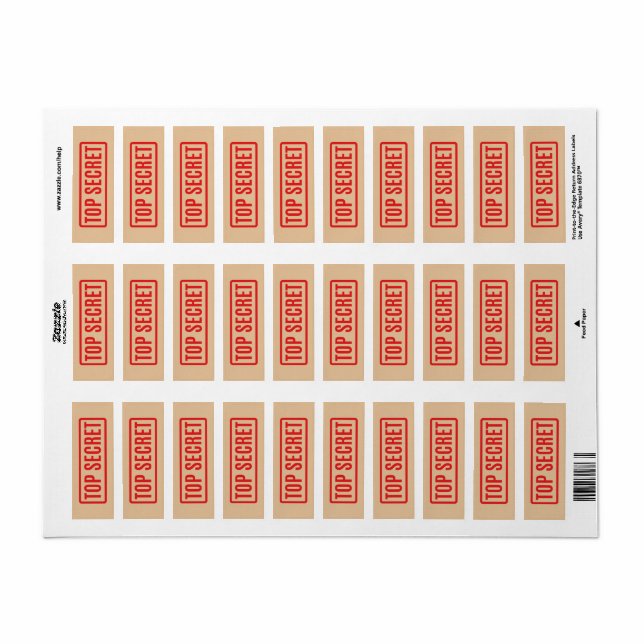 Top Secret (Full Sheet)
