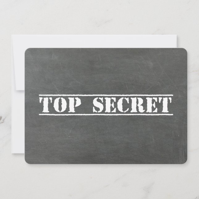 Top Secret Best Man or Junior Groomsman Proposal Invitation (Front)