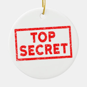 Top Secret Boîtier Rouge en caoutchouc Ornement de