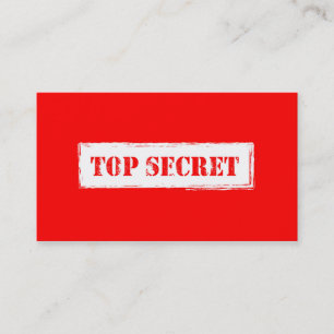 Top Secret Business Cards