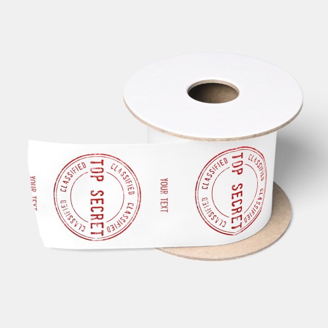 Top Secret Classified Stamp personalized Ribbon Satin Ribbon (Spool)