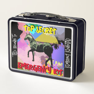 top secret first aid kit metal lunch box