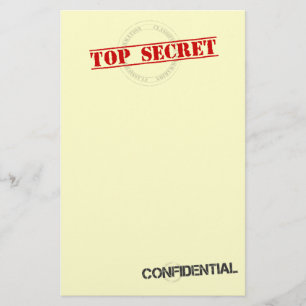 Top Secret Fun Stationary Stationery