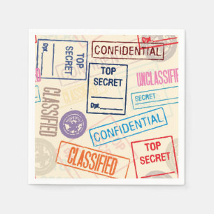Top Secret - Go Away! Napkin