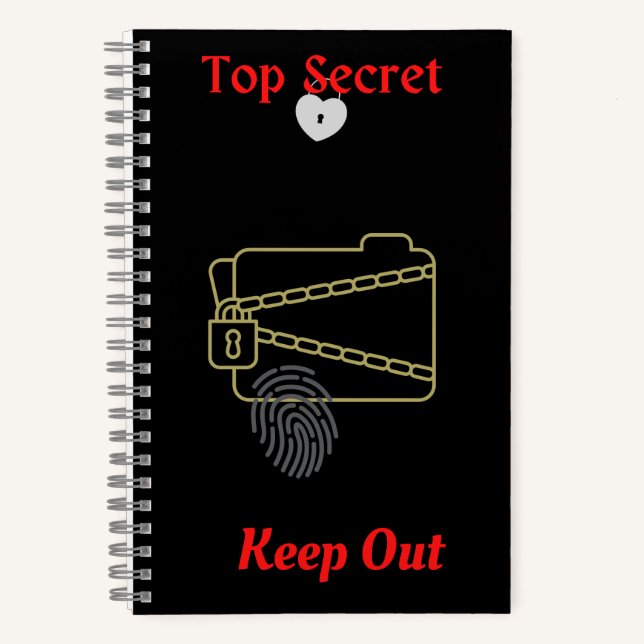 Top Secret Keep Out Notebook (Front)