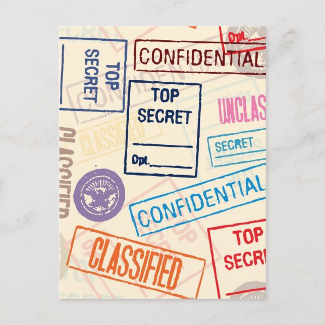 Top Secret - Keep Out Postcard (Front)
